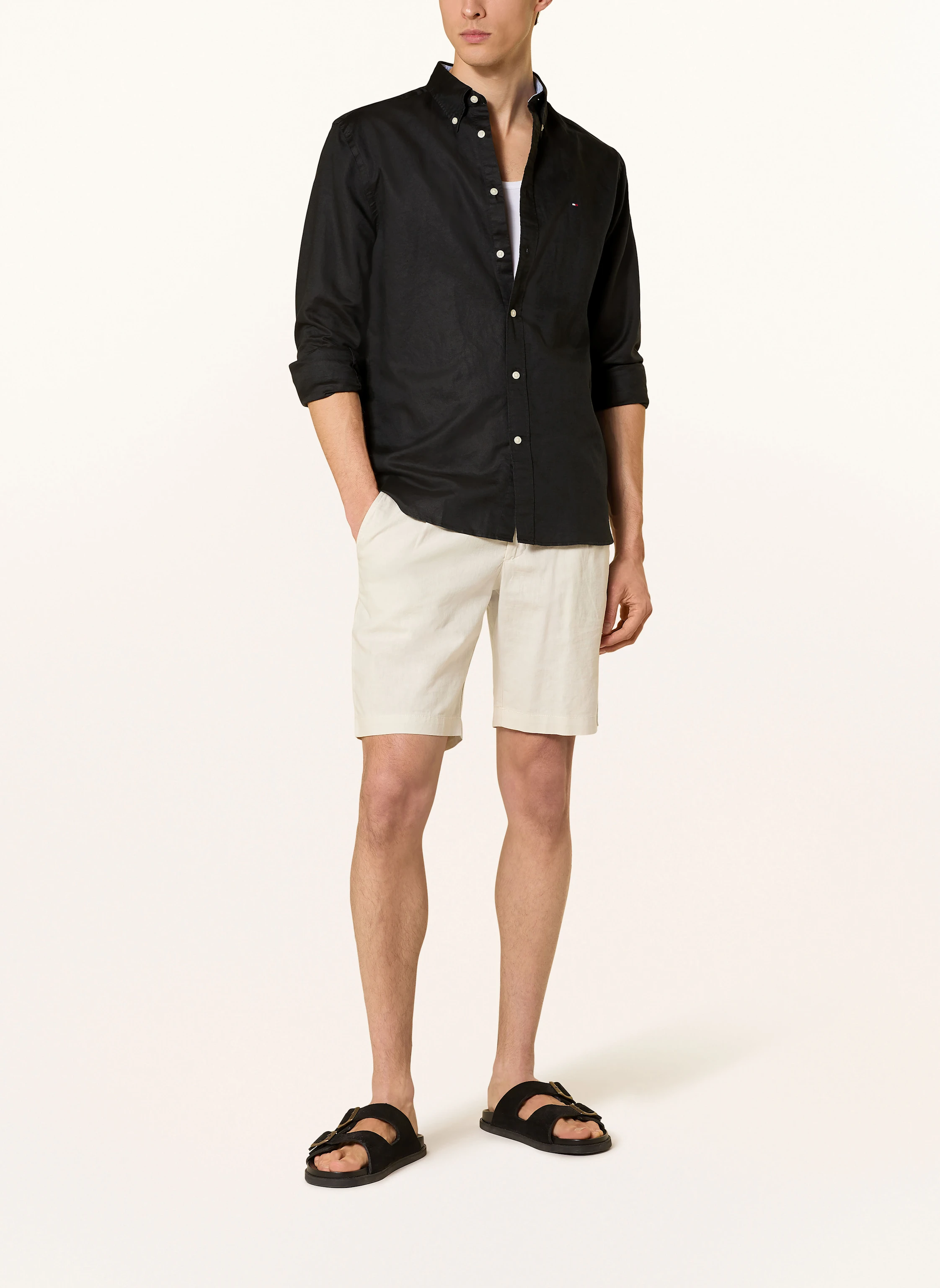 TOMMY HILFIGER Hemd Comfort Fit mit Leinen