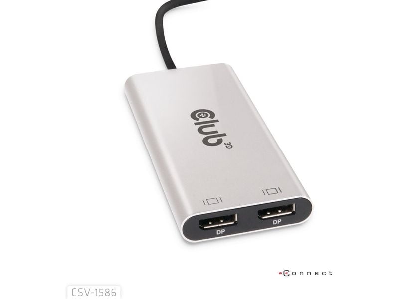 Club 3D USB-Hub CSV-1586 Thunderbolt 3 to DisplayPort Dual Monitor 4K60 Hz