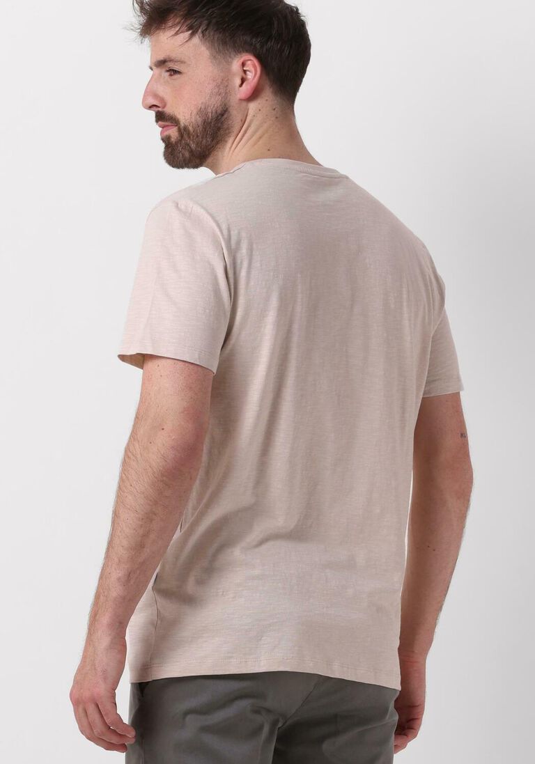 SELECTED HOMME beige selected homme t-shirt slhaspen slub ss o-neck tee noos