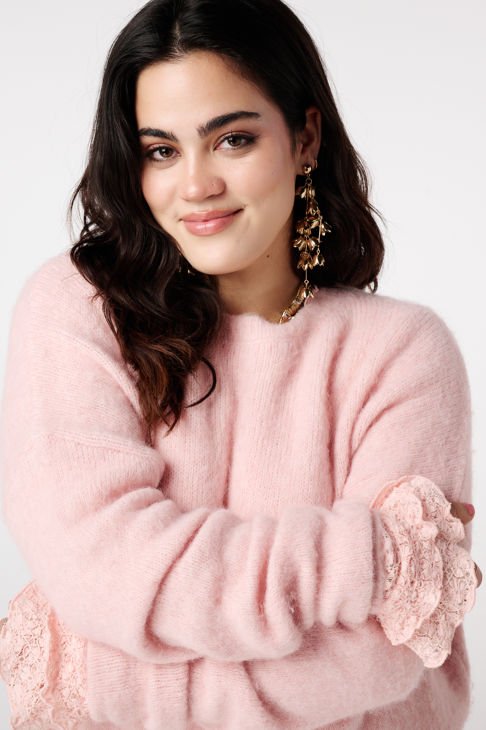 Gebreide trui Pink