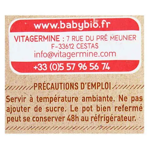 Babybio Fruits Pot Pomme Grenade +6m Bio 2 x 130g