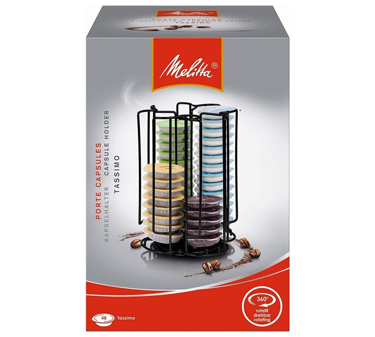 Porte capsules distributeur noir pour Tassimo - 48 T-Discs - Melitta