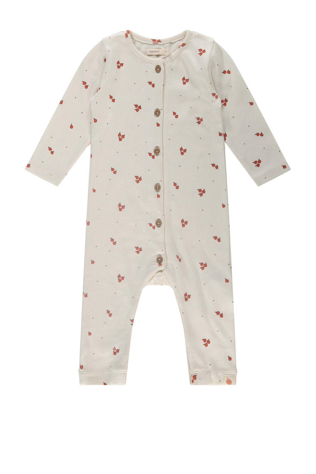 Babyface baby boxpak met all over print ecru/rood