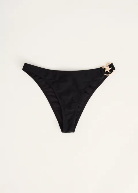 Bikini broekje met zeester zwart (ZWART)