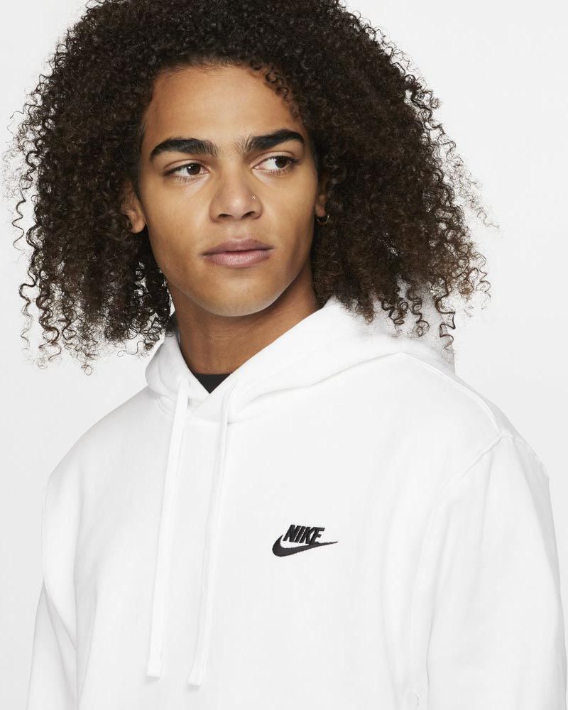 Sweat à capuche Nike Sportswear Club Fleece Blanc pour homme
