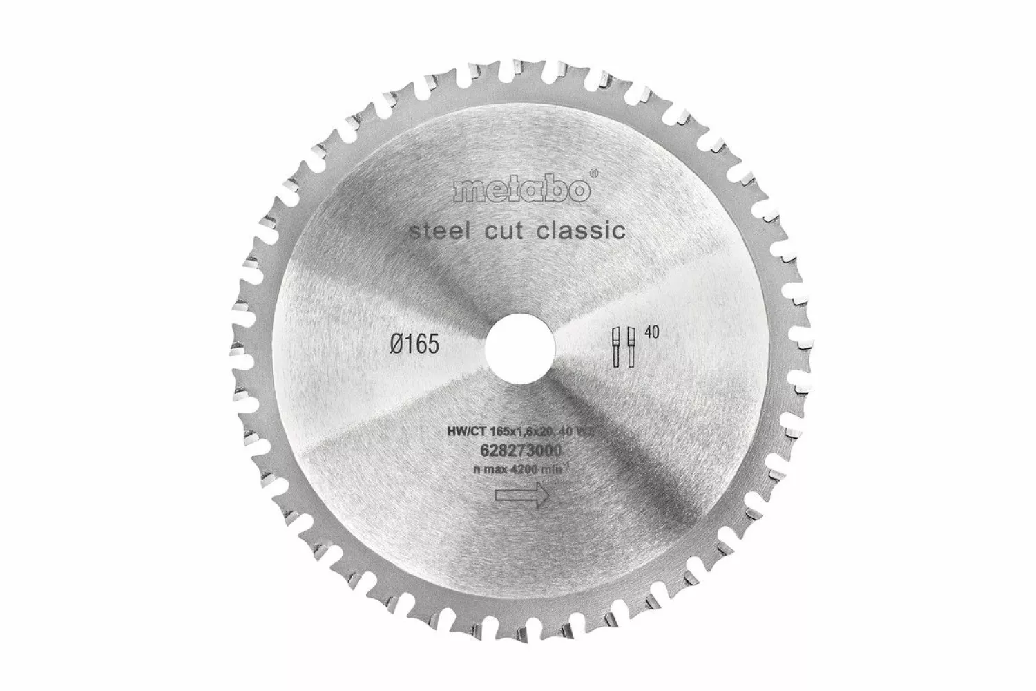 Metabo 628273000 Cirkelzaagblad - 165 x 20 x 40T - Metaal