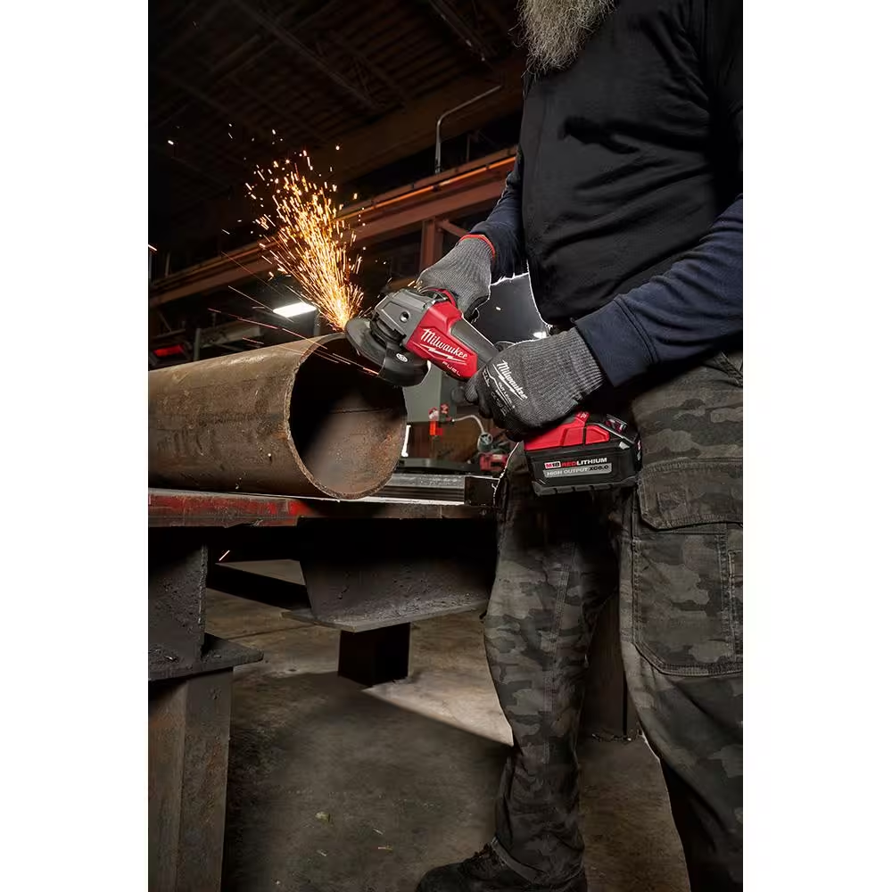 M18 FUEL 18V Lithium-Ion Brushless Cordless 4-1/2 in./5 in. Grinder w/Paddle Switch (Tool-Only)