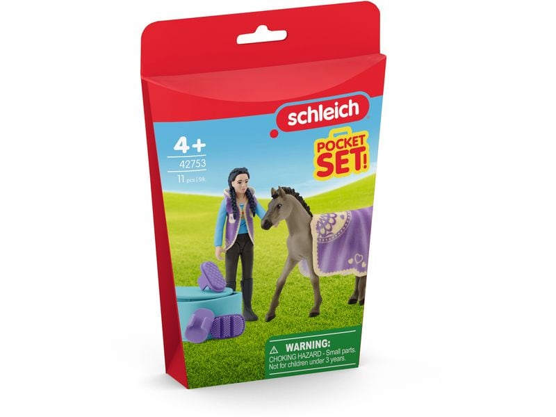 Schleich Spielfigurenset Horse Club Beauty Set mit Kim Mini-Playset fördert kreatives Spielen