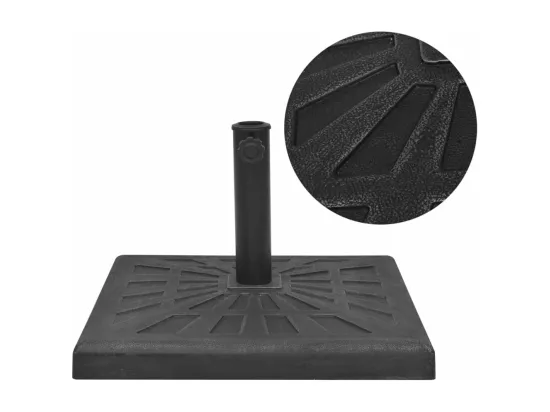 Base carrée de parasol Résine Noir 19 kg