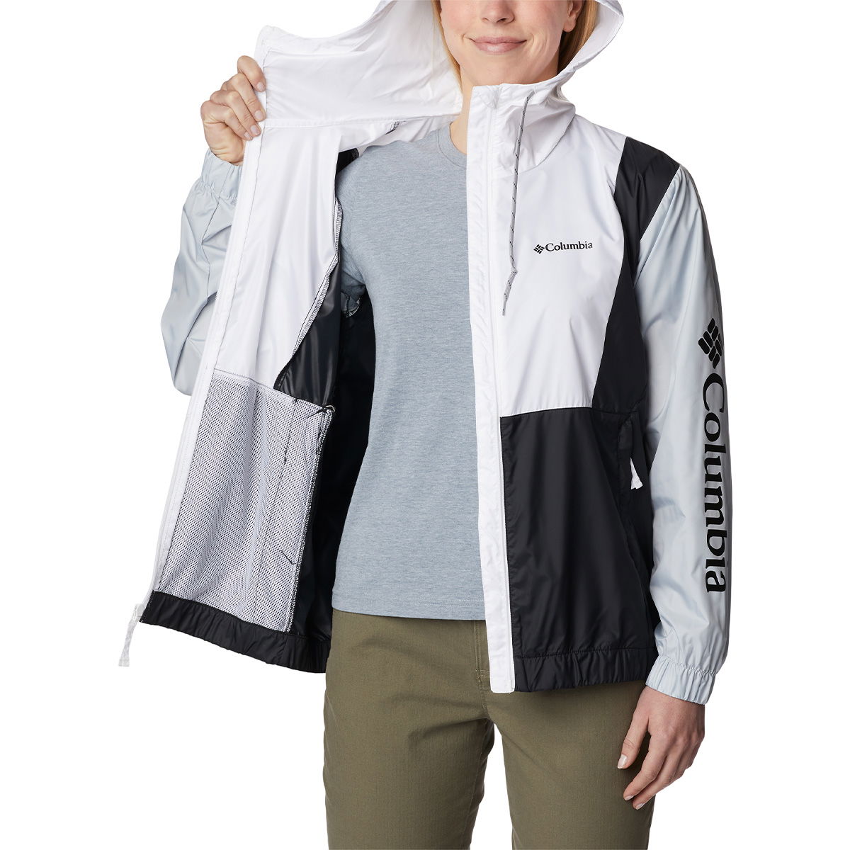 Columbia Lily Basin Colorblock Jacket (hvid-grå-sort)
