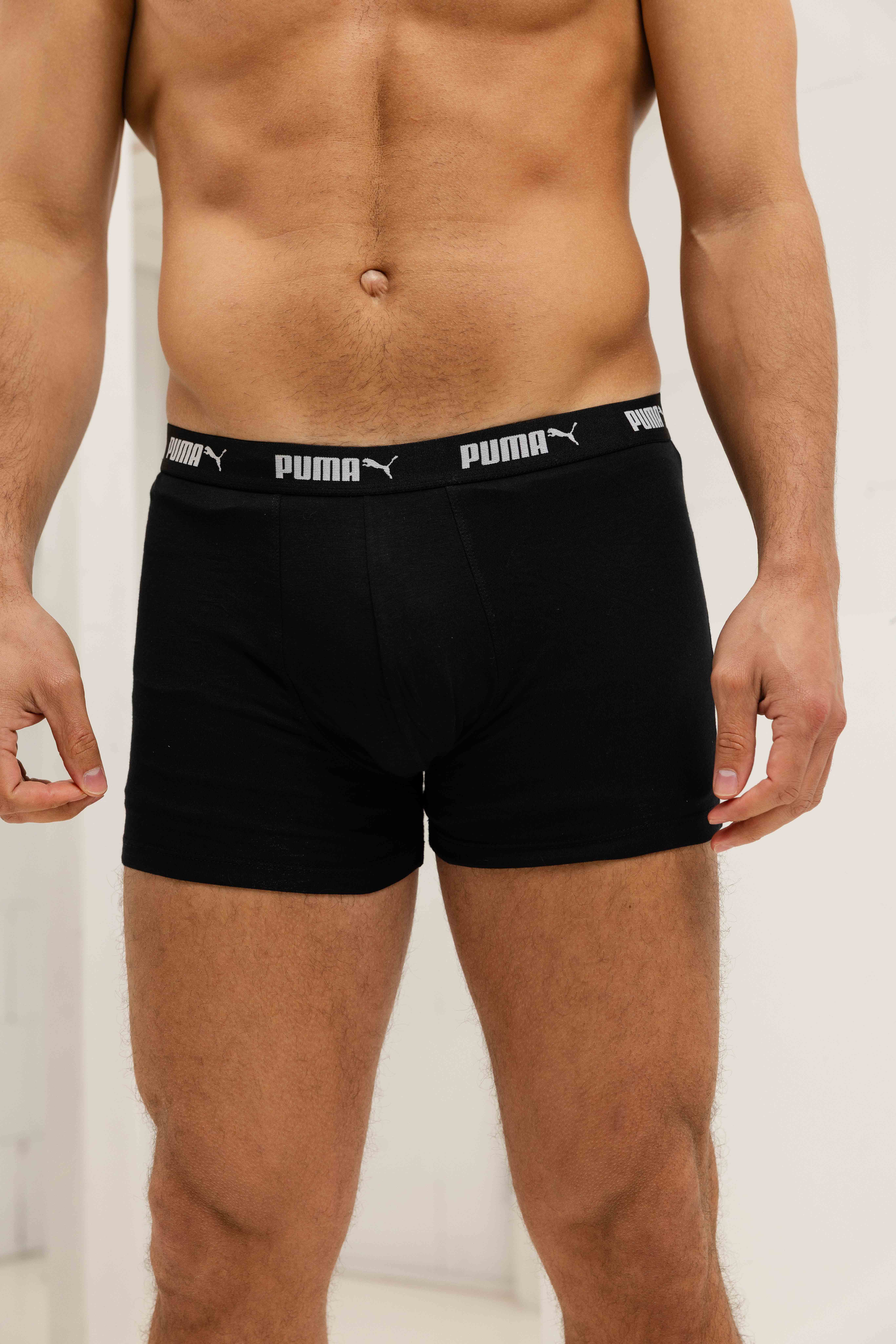 Puma Promo Printed Boxershort Heren 4-Pack Zwart Combi