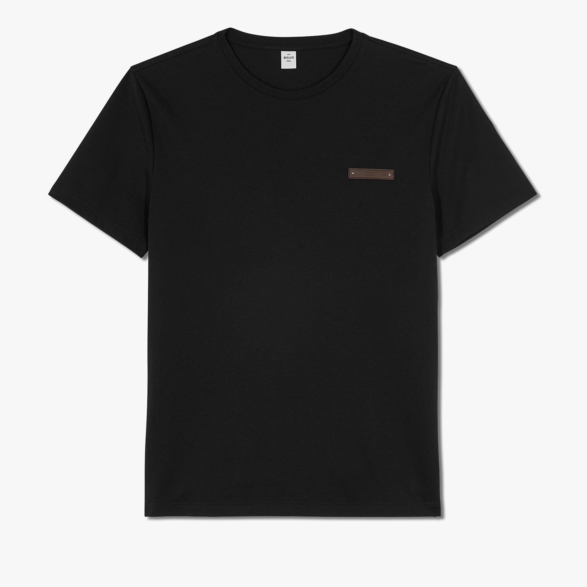 T-Shirt Avec Detail En Cuir