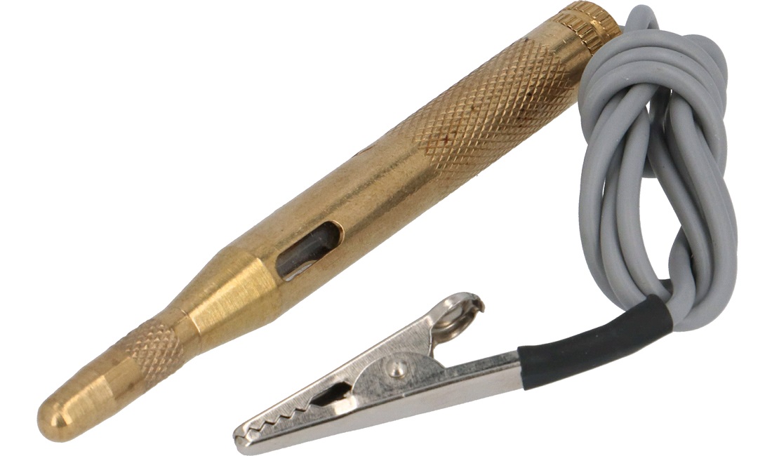 Prøvelampe, messing, 6-24 volt