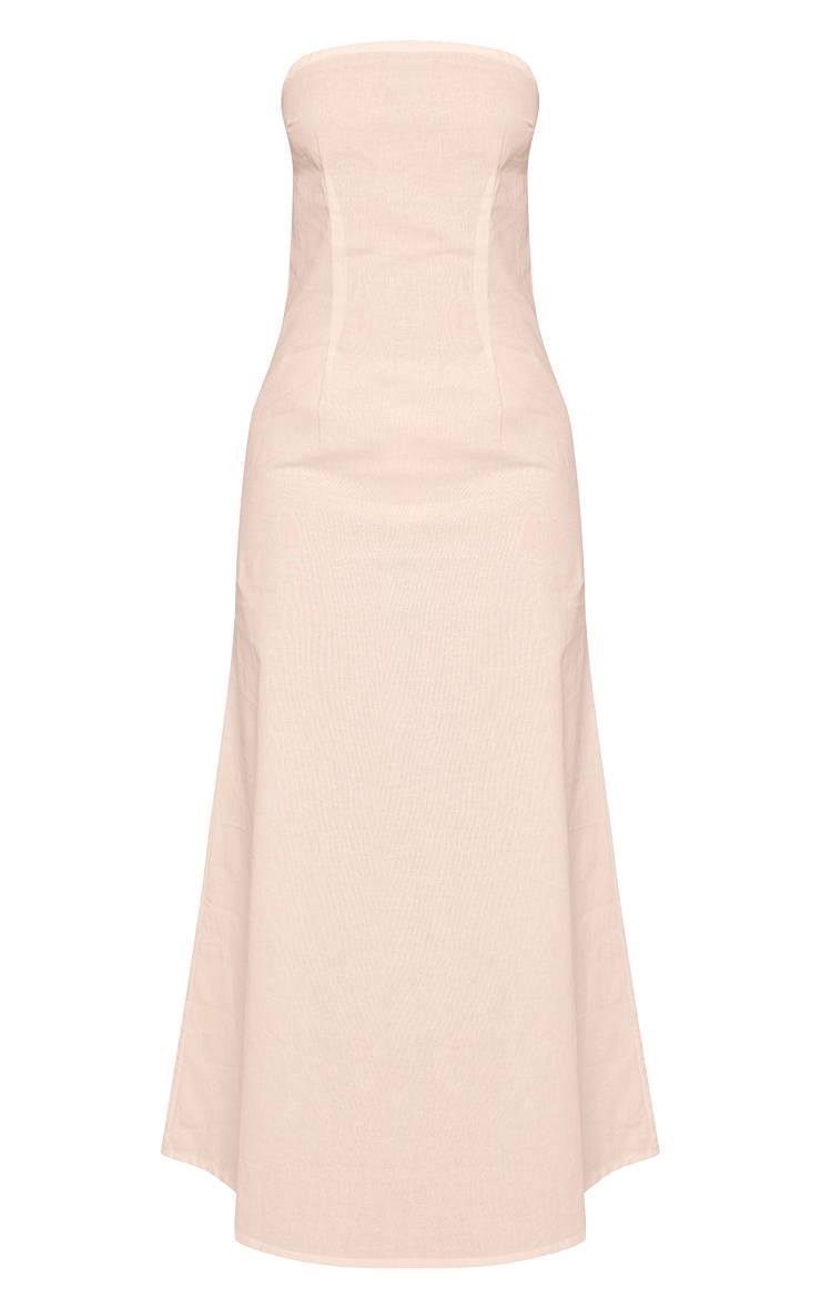 Blanc Robe Fourreau Bandeau Effet Lin Petite