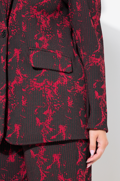Jerseyblazer, Rippstruktur, Alloverdruck