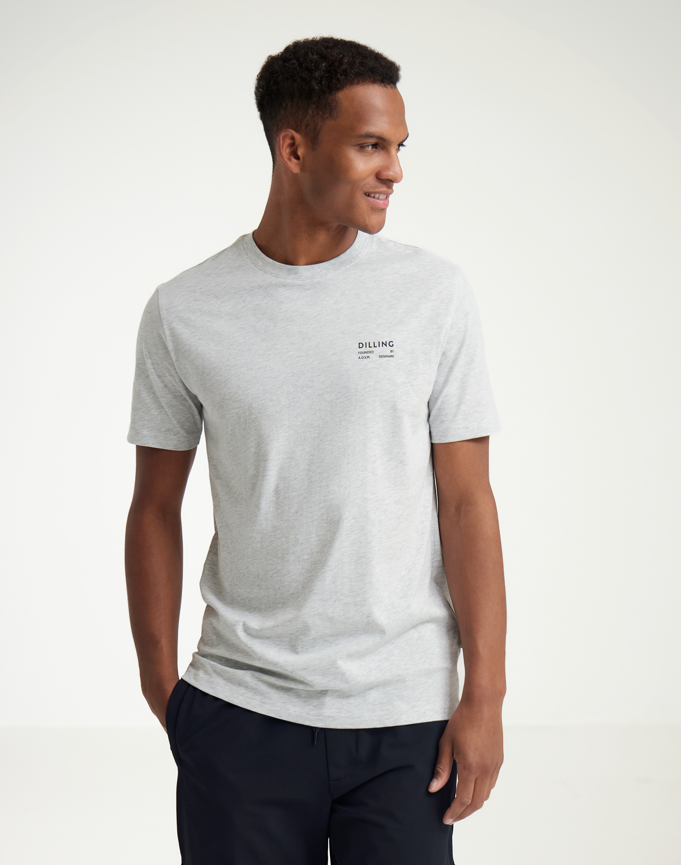 T-shirt van katoen voor heren in Bosnacht
