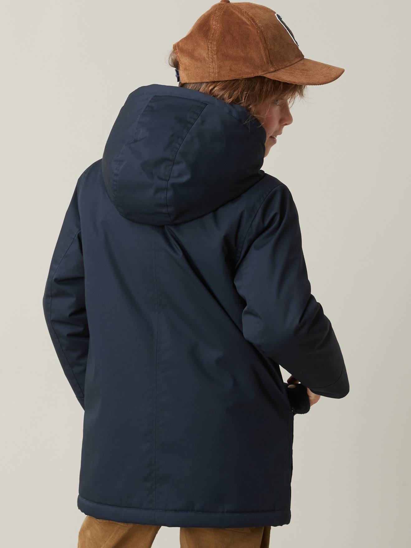 Casaco parka quente para meninos