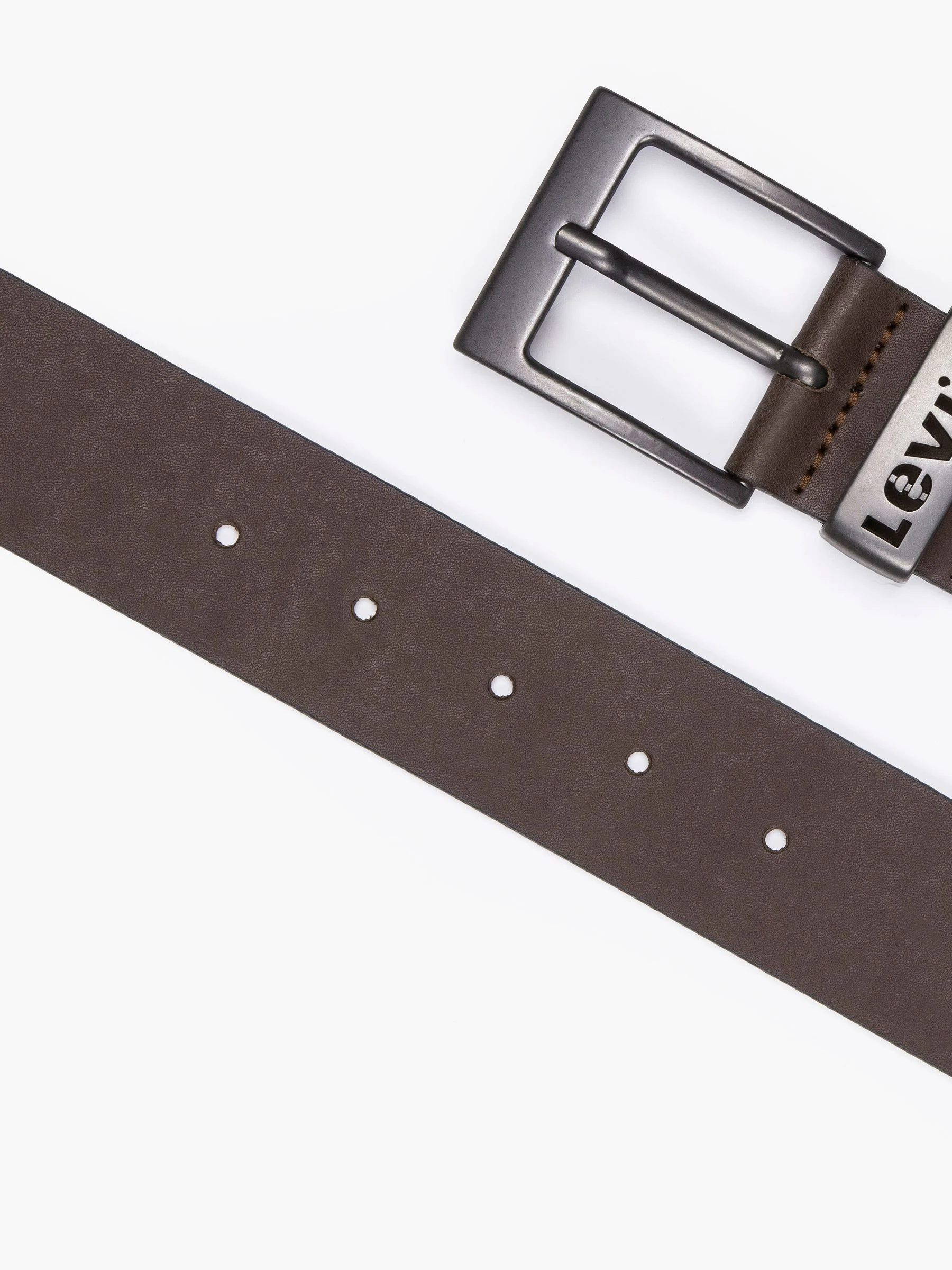 Metaalbruin - Levi's® Ashland metalen riem met logo