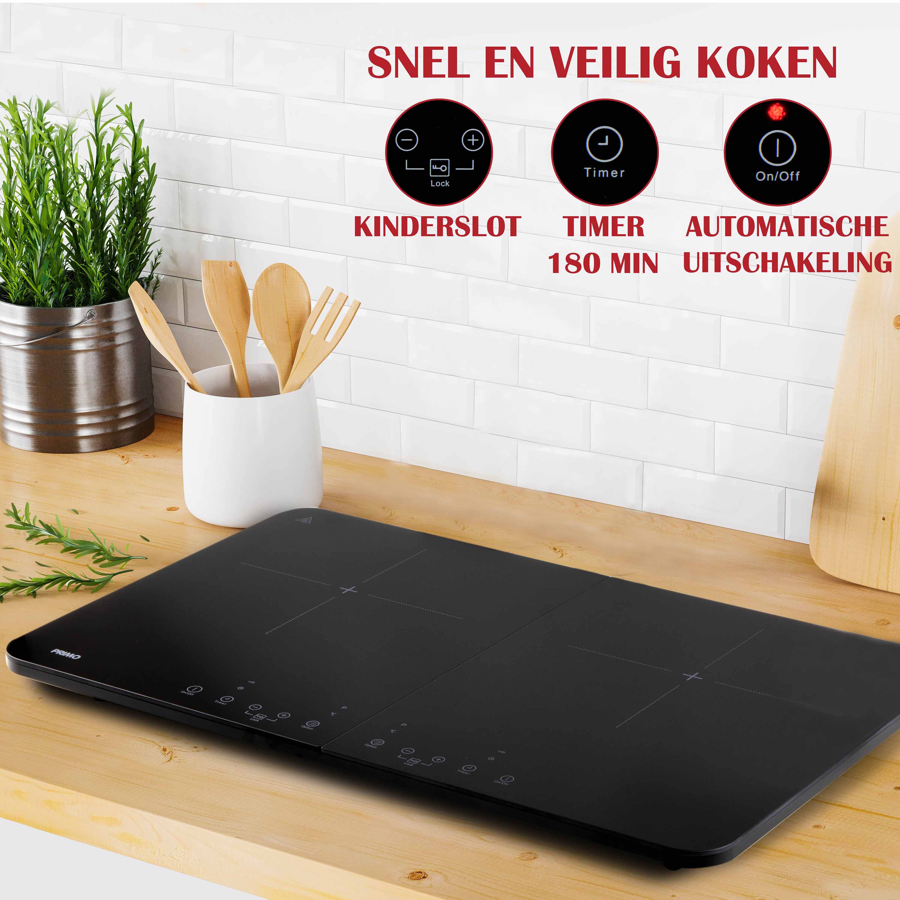 PRIMO PR301IKP dubbele inductiekookplaat