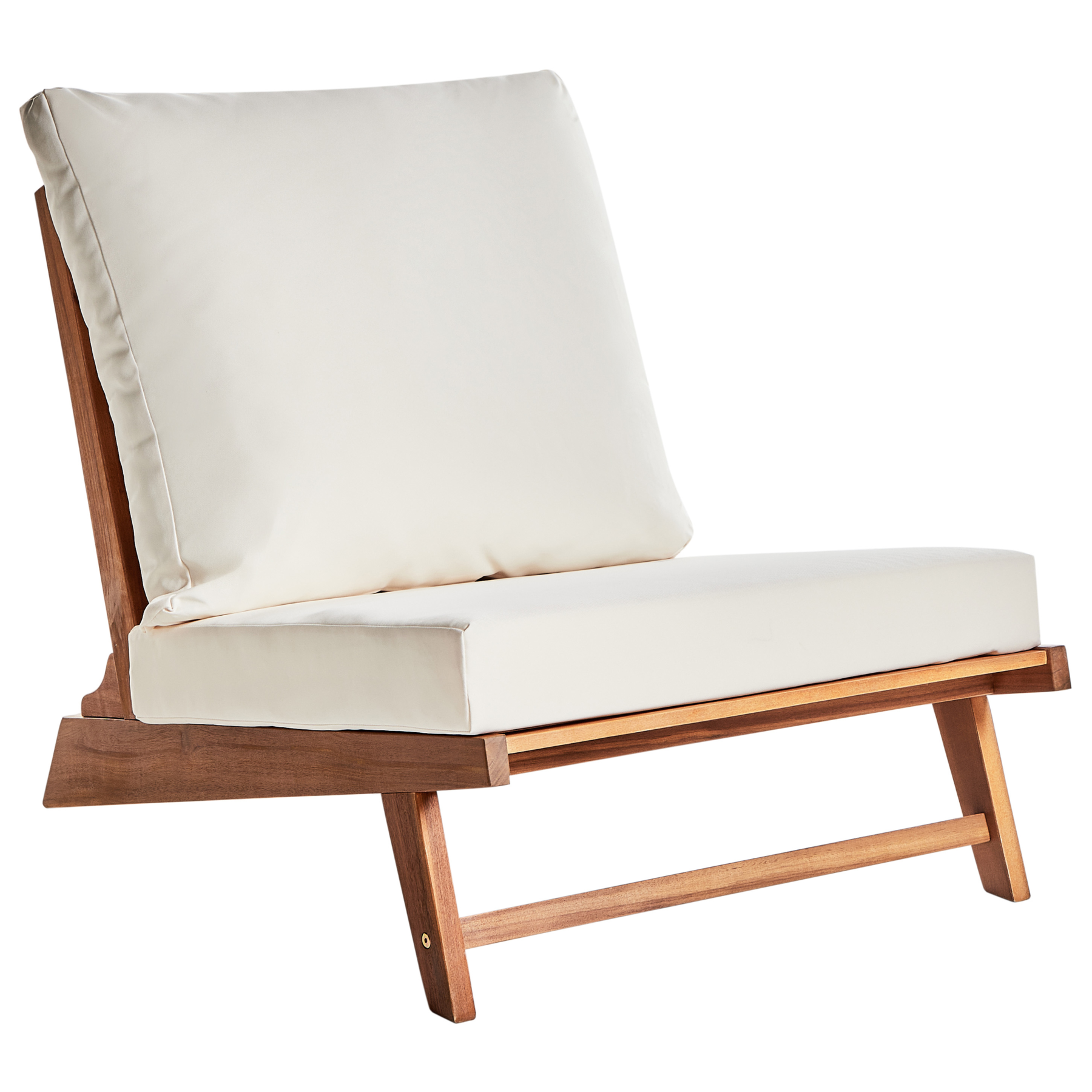 Beliani - MICCIANO - Tuinstoel set van 2 - Gebroken wit - Acaciahout