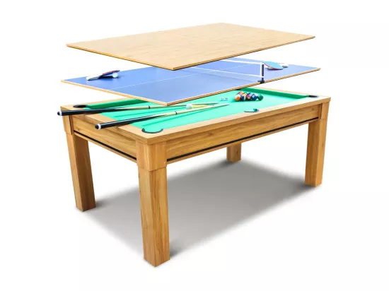 Table à manger multi-jeux billard et ping-pong ATLANTA