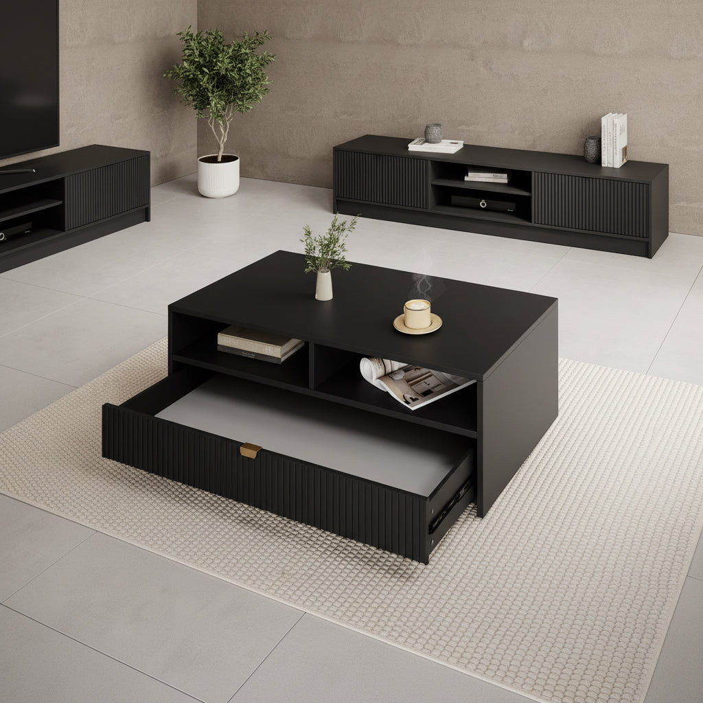 Tavares - Salontafel met lade - Zwart