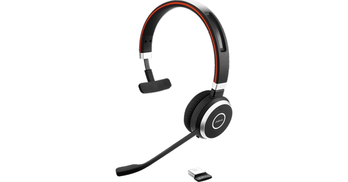 JabraEvolve 65 UC SE on-ear headset  (Zwart/zilver, Bluetooth, Mono)