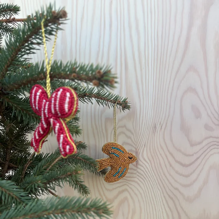 OYOY - Weihnachtsschleifen Ornament, multicolor (3er-Set)