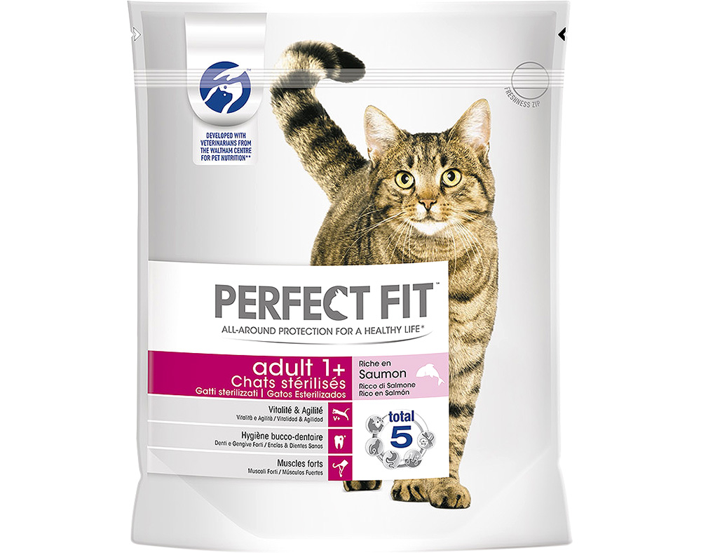 RAÇÃO PARA GATO PERFECT FIT ADULTO COM SALMÃO 1.4KG