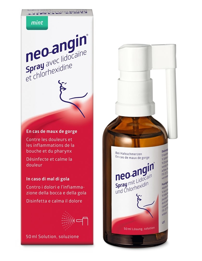 NEO-ANGIN Spray mit Lidocain und Chlorhexidin 50 ml