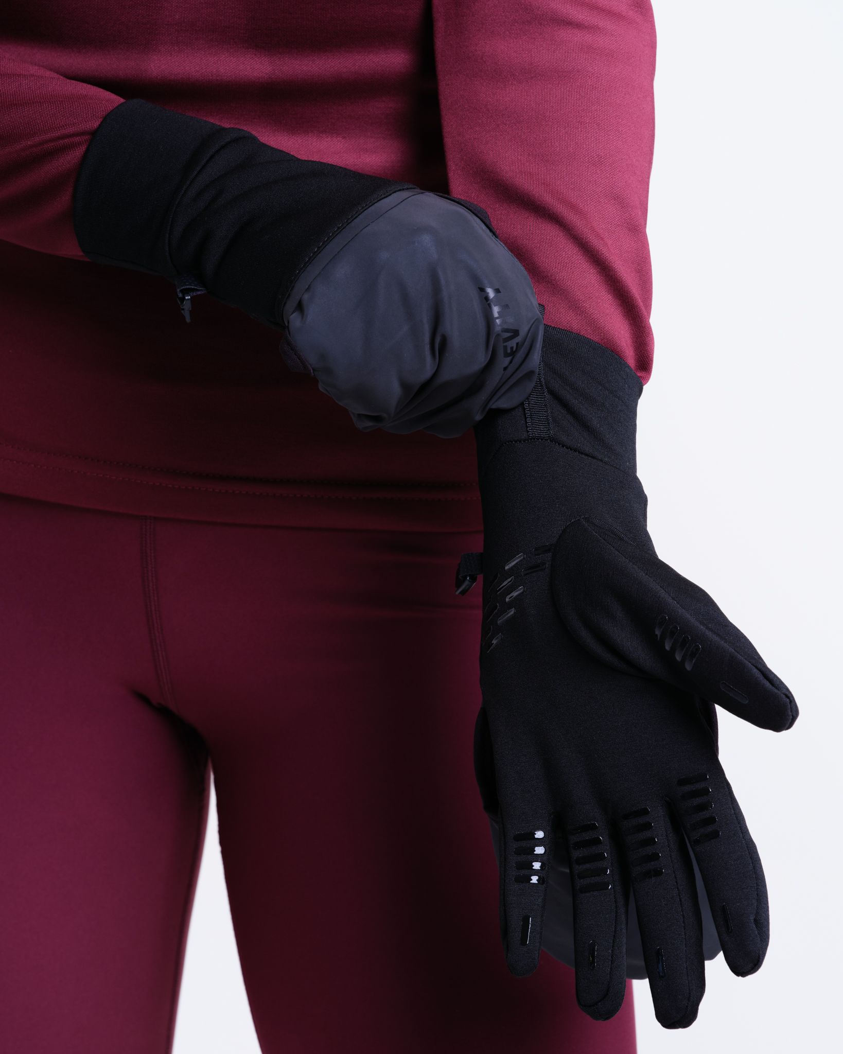 LEVITY Running Foldable Glove Black