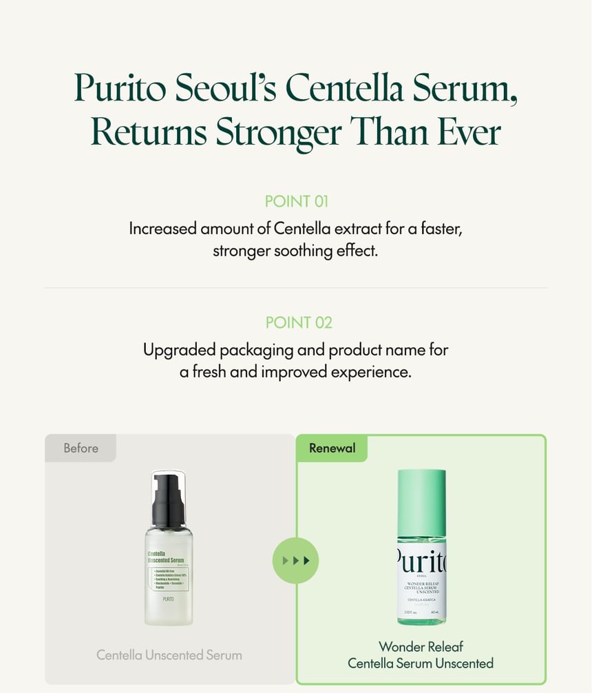 Purito SEOUL - Wonder Releaf Centella Serum ongeparfumeerd