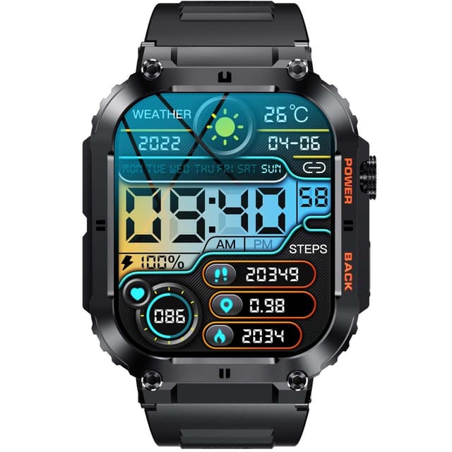 Denver SWC-191B Bluetooth SmartWatch with heartrate, blood pressure and blood oxygen sensor & call function