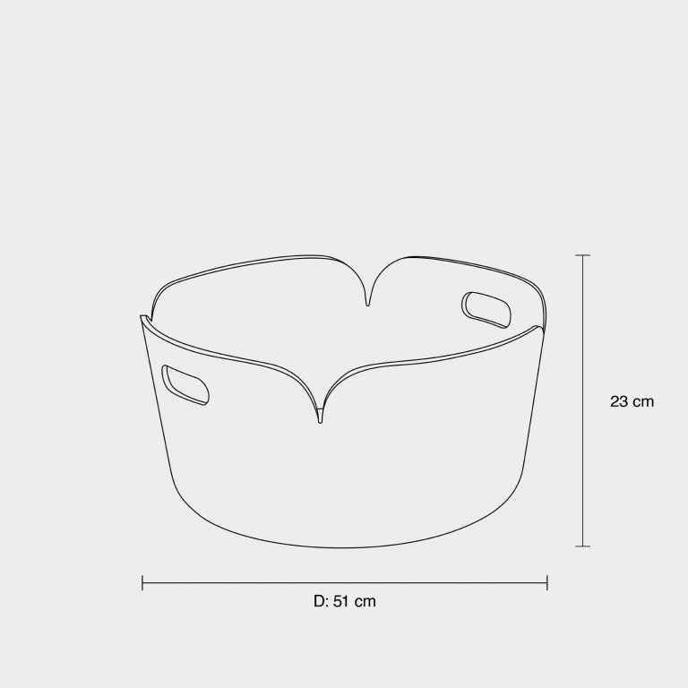 Muuto Restore Round opbergmand grijs