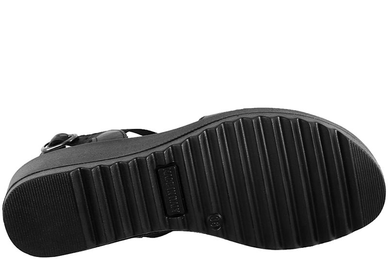 IMAC SANDAL I SORT SKIND MED STEN