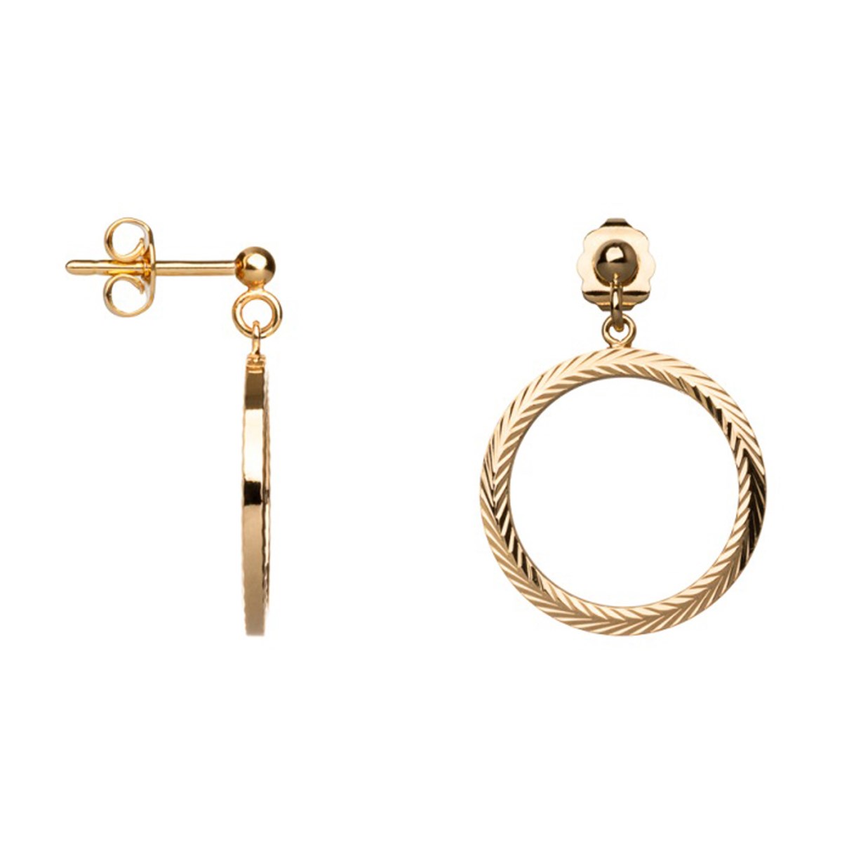 Boucles d'oreilles Saunier Hermione dorées