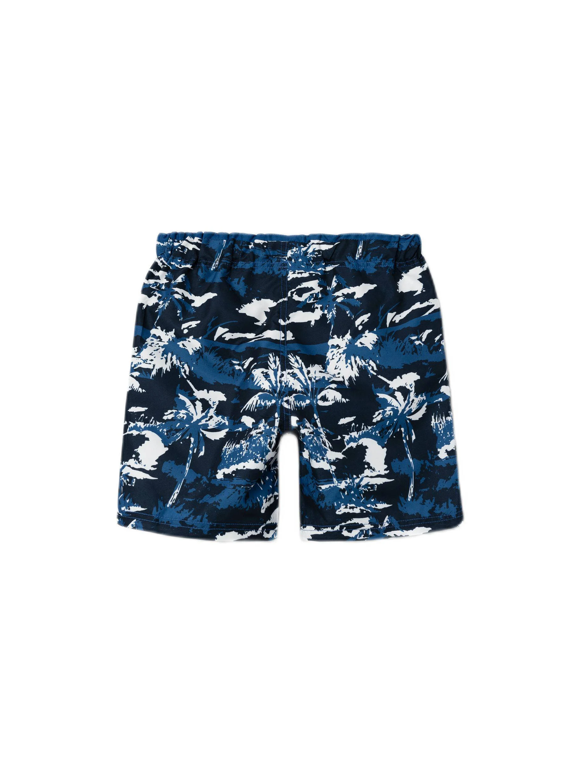 NAME IT zwemshort NKMZABA met all over print donkerblauw/wit