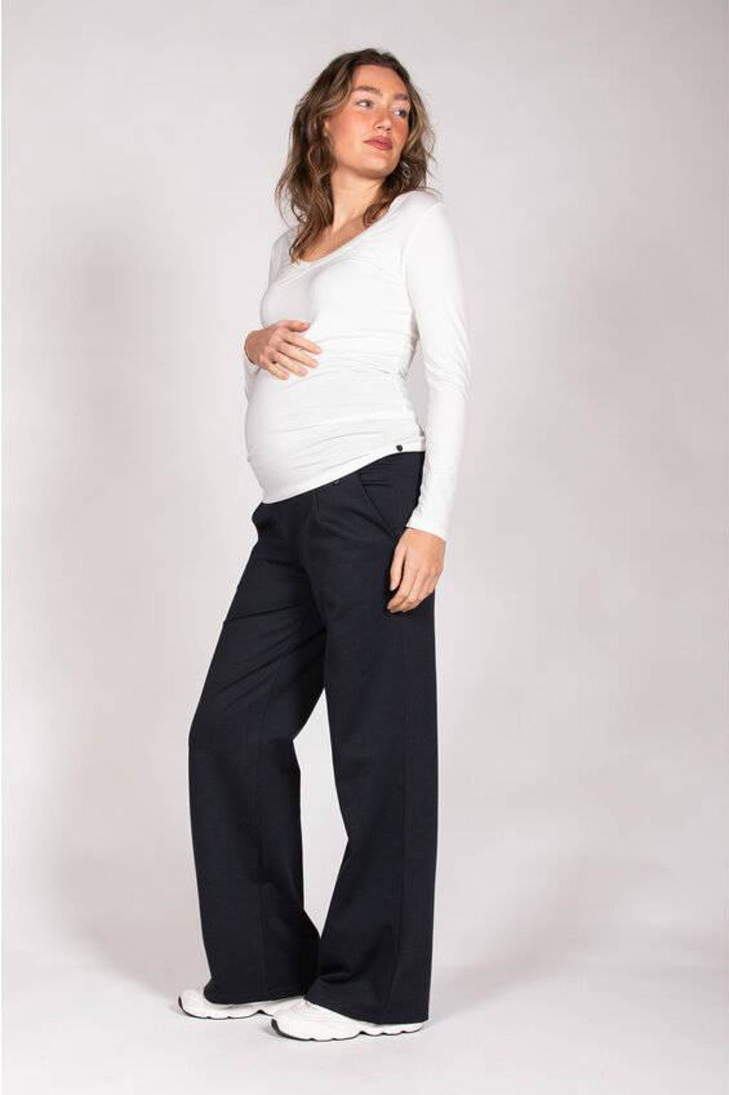 LOVE2WAIT low waist loose fit broek donkerblauw