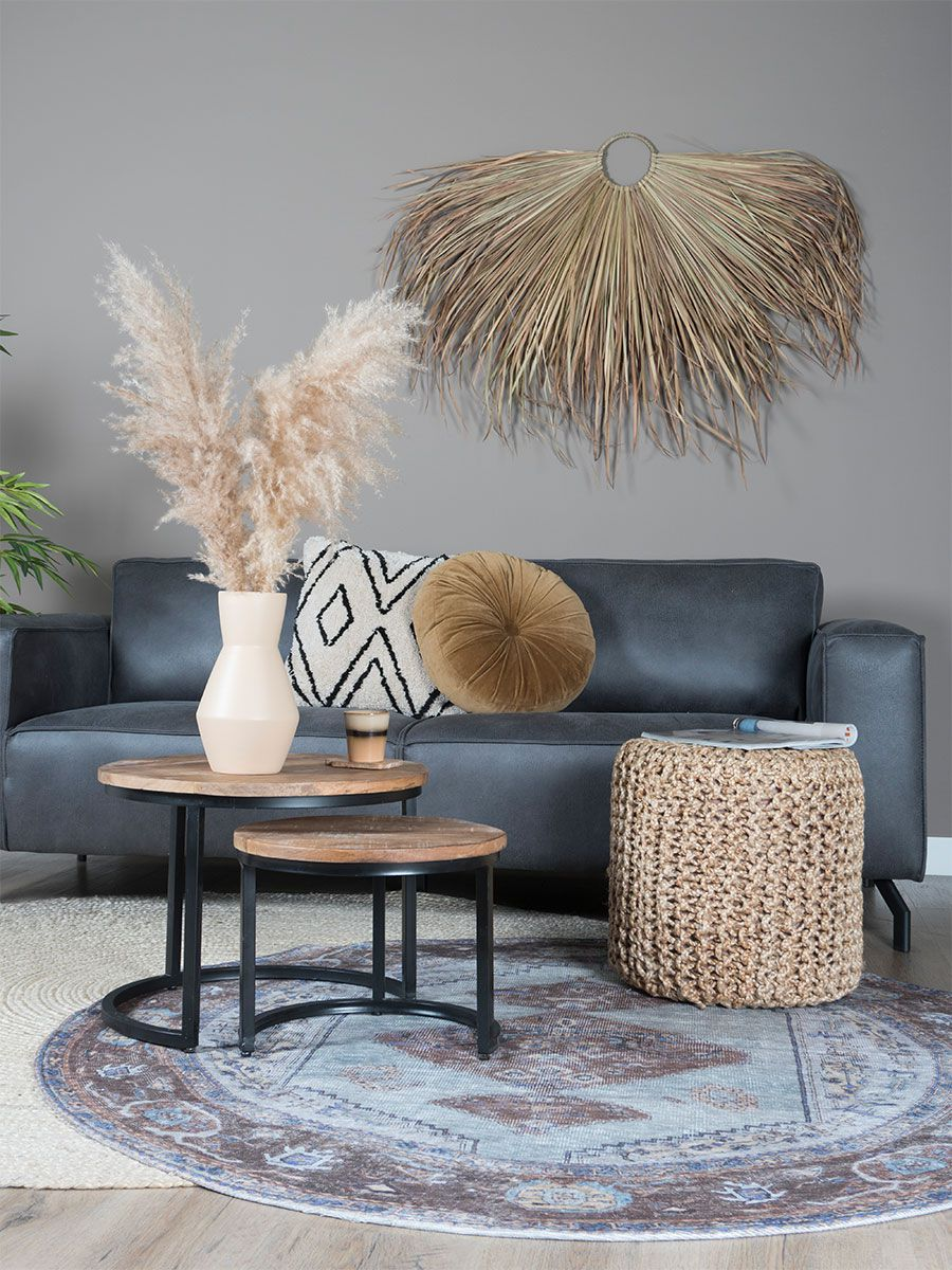 Karaca purple brown Rond 120 cm
