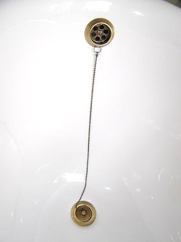 Polysan Retro bad afvoer inclusief sifon brons