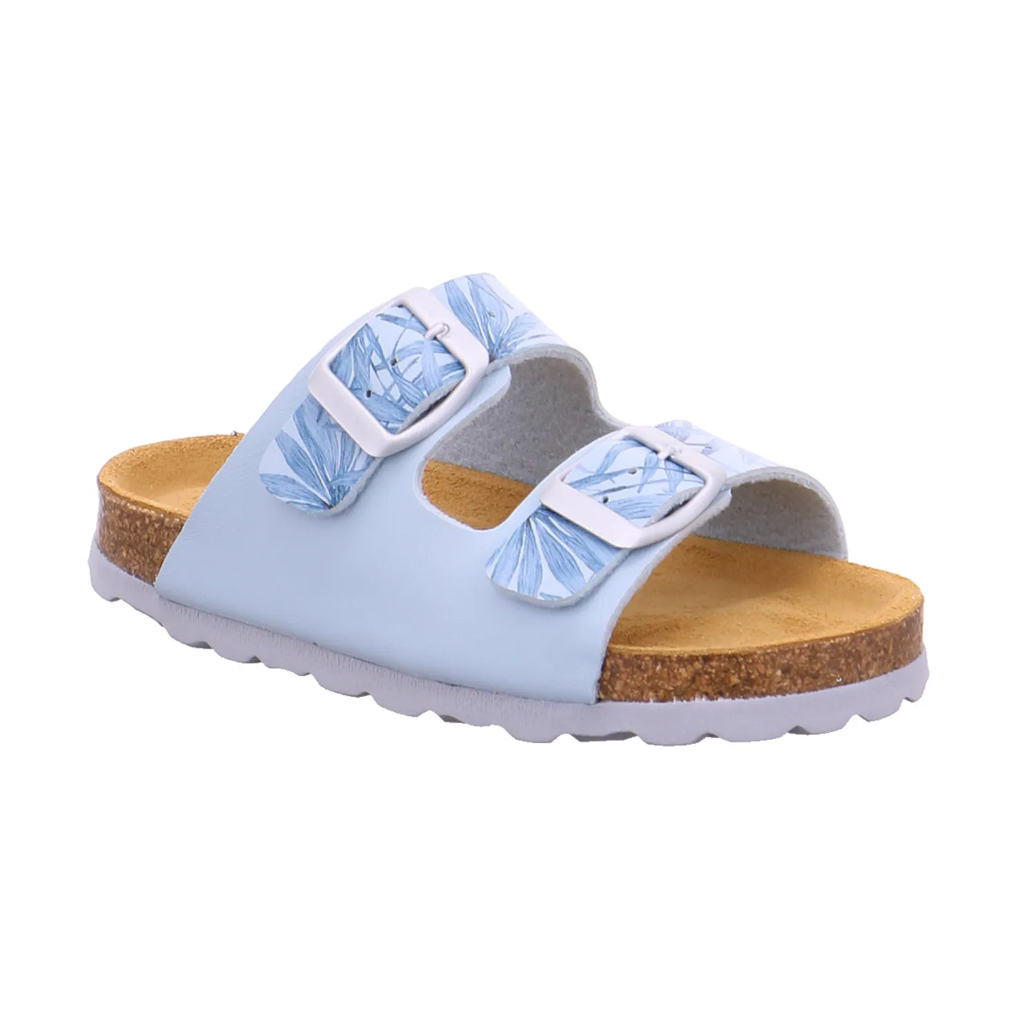 BIOLife Kinder-Pantolette Hellblau Lederimitat  Unisex