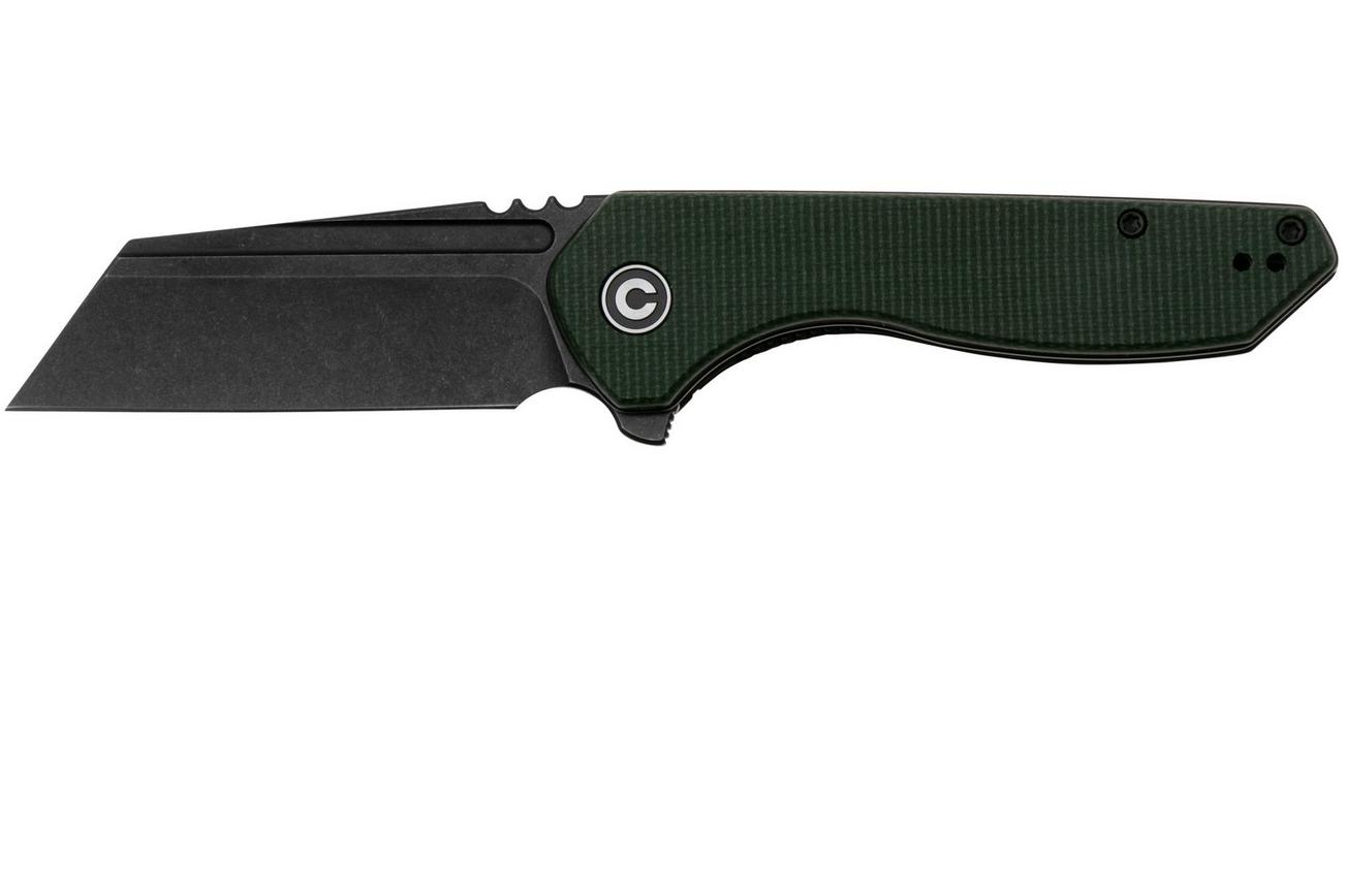Civivi ExOne C23036-3 Blackwashed Nitro-V, Green Canvas Micarta zakmes, Brian Brown design