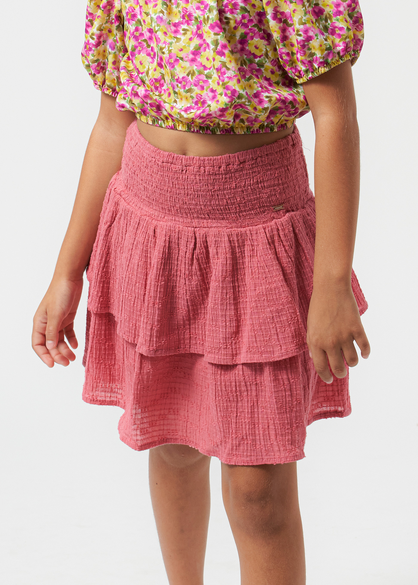 Saia com babados Better Cotton para meninas