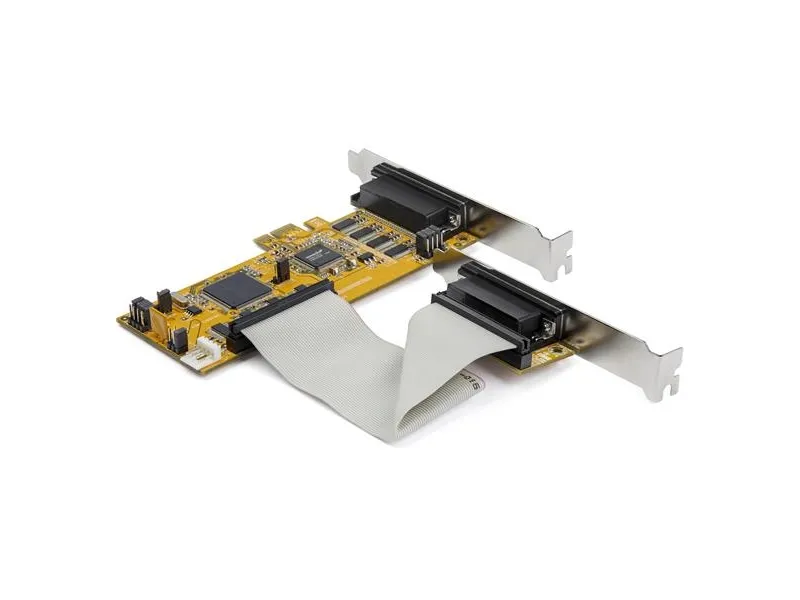 StarTech.com 8-Port PCI Express RS232 Serial Adapter Card, PCIe RS232 Serial Card, 16C1050 UART, Low Profile Serial DB9 Controller/Expansion Card, 15kV ESD Protection, Windows/Linux - Full Profile Bracket Incl - Seriel adapter - PCIe lavprofil - RS-2