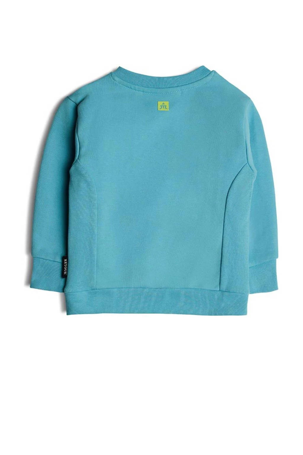 Retour Jeans sweater Rider met printopdruk aquablauw