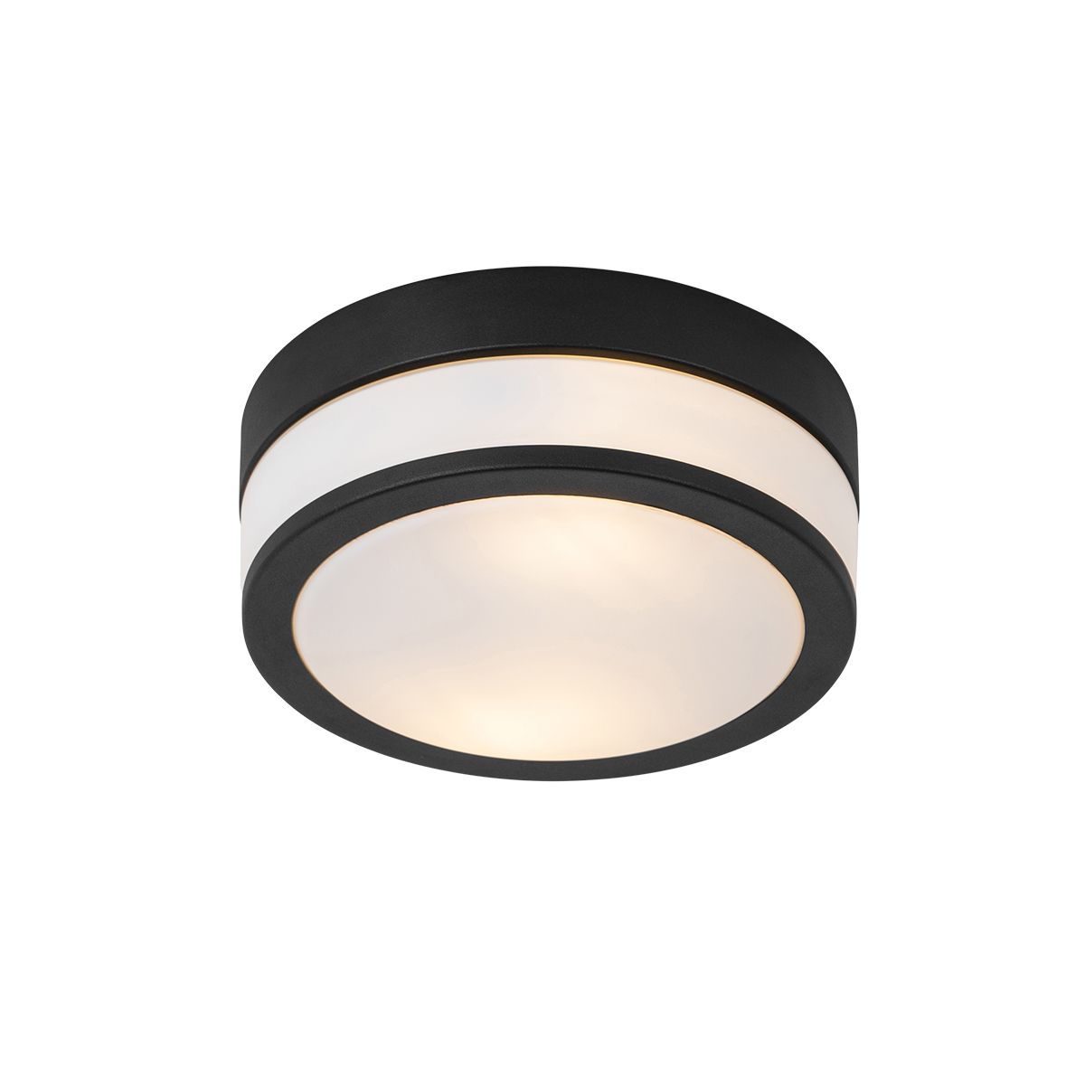 Moderne plafondlamp zwart 23 cm IP44  - Flavi