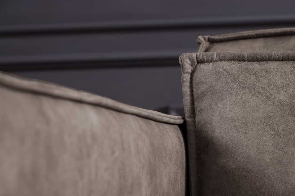 Design 3-Sitzer Sofa BOSSA NOVA 260cm antik dunkelgrau Microfaser Couch Wohnzimmer
