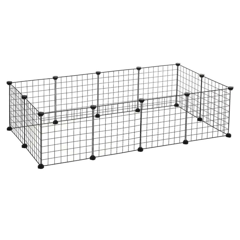 Enclos modulable pour petits animaux cage intérieur maillet en caoutchouc offert cochon d'inde lapin assemblage facile 143 x