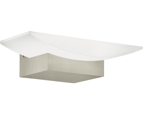 LED wandlamp 680 lm 3000 K HxL 10,5x20 cm Metrass nikkel/mat/satijn