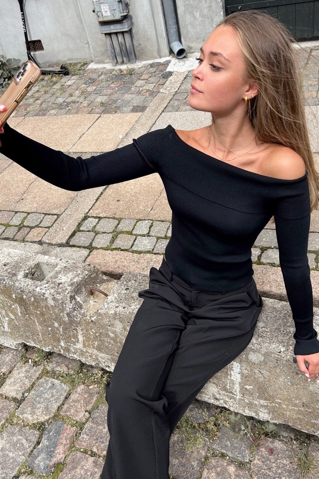 Neo Noir Jessy Knit Blouse